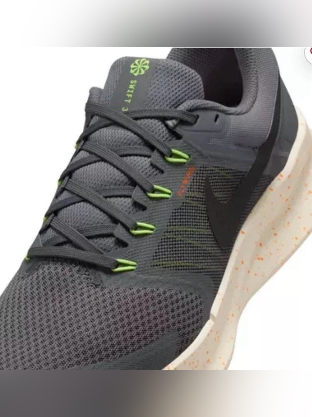 Nike Run Swift 3 Men’s Running Shoes Gray Orange Size 10 - Picture 2 of 15